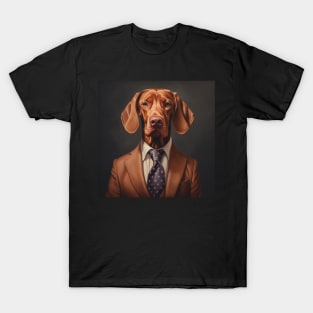 Vizsla Dog in Suit T-Shirt